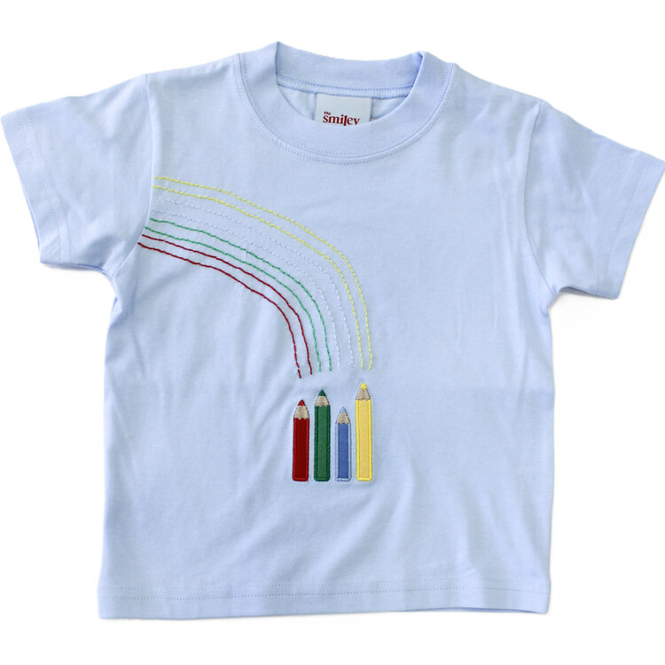 The Smiley Crab Blue Crayon Shirt