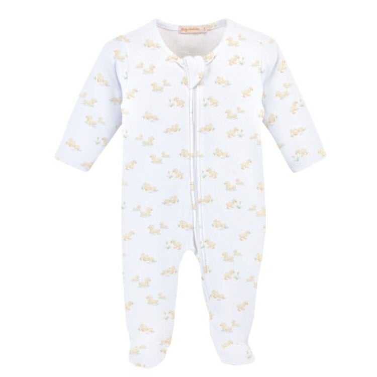 Baby Club Chic Tiny Baby Duckies Zip Footie