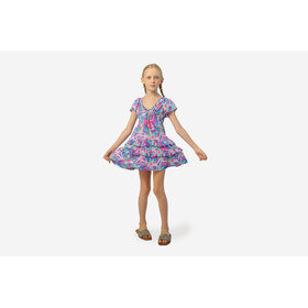 Joyous & Free Blue Tropical Sylvia Dress