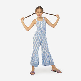Joyous & Free Blue Border Taylor Jumpsuit