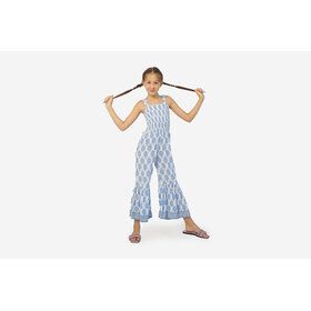 Joyous & Free Blue Border Taylor Jumpsuit