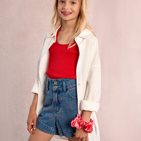 Molly Bracken Red Knit Tank Top
