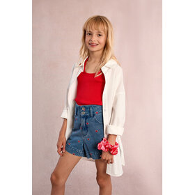 Molly Bracken Red Knit Tank Top