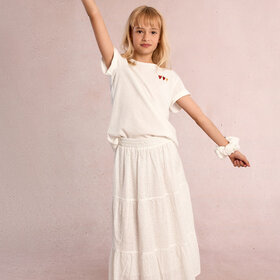Molly Bracken White Woven Skirt