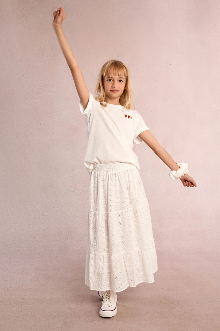 Molly Bracken White Woven Skirt