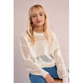 Molly Bracken White Knit Sweater