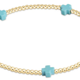 ENewton egirl Signature Small Cross  2mm Bracelet