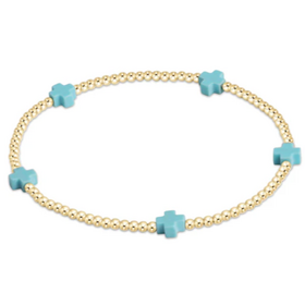 ENewton egirl Signature Small Cross  2mm Bracelet