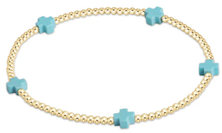 ENewton egirl Signature Small Cross  2mm Bracelet