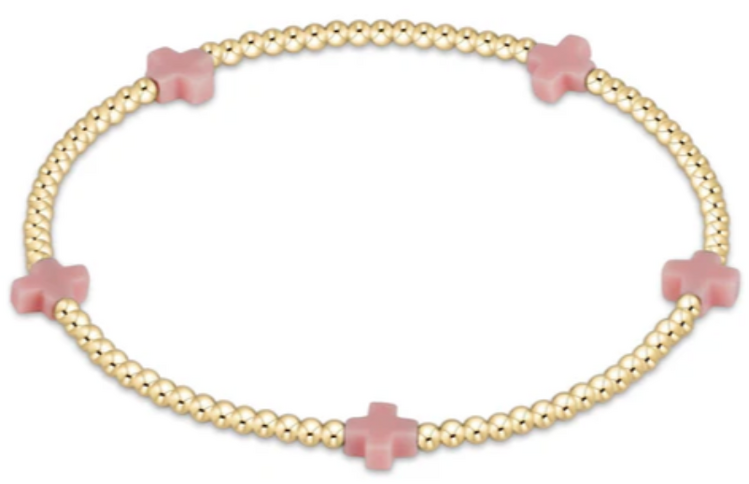 ENewton egirl Signature Small Cross  2mm Bracelet