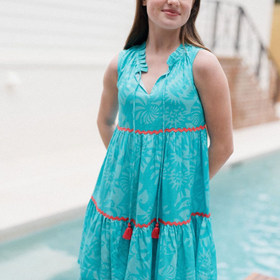 Briton Court Turquoise Ric Rac Dress