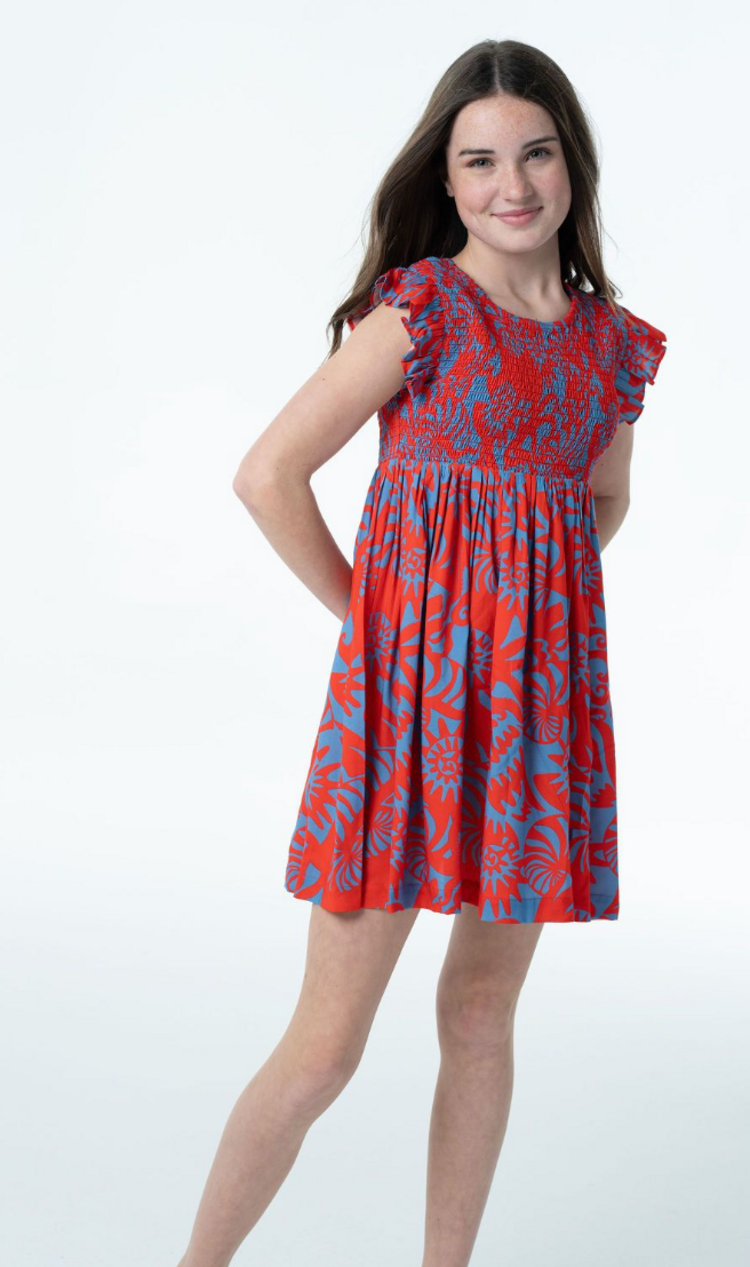 Briton Court Bright Red Olive Dress