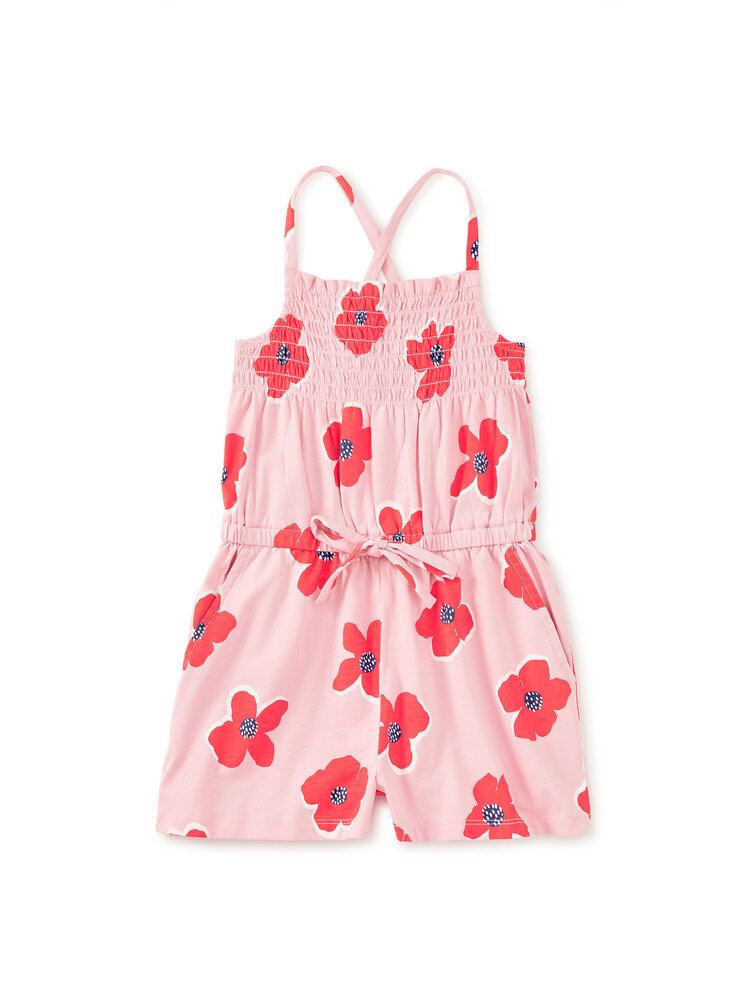 Tea Collection Floral Smocked Strappy Romper