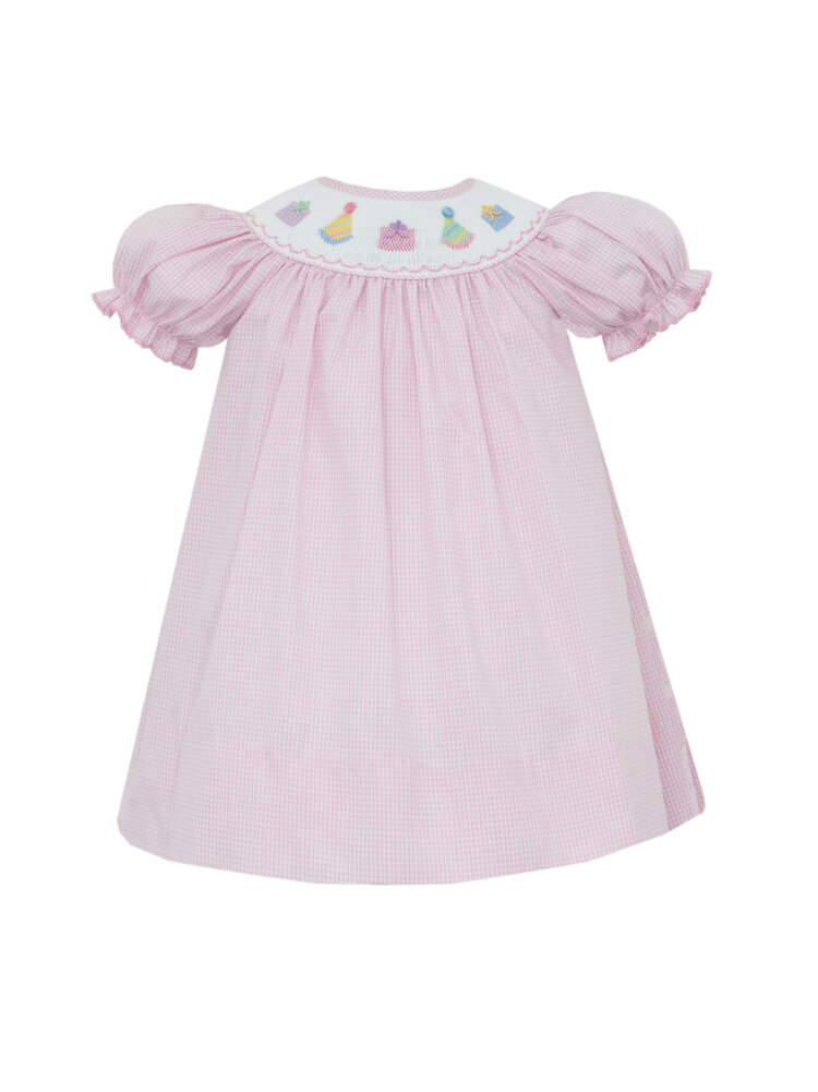Petit Bebe Pink Smock Birthday Bishop