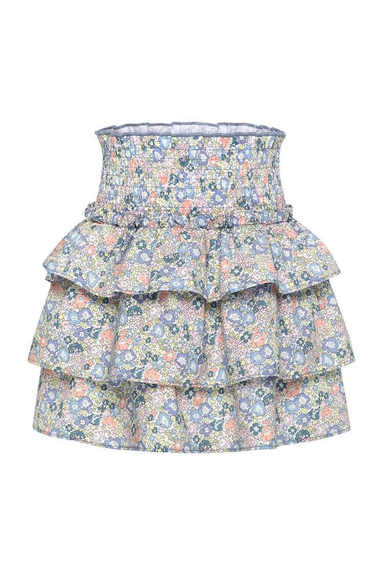 Pleat Coral Floral Sally Skirt