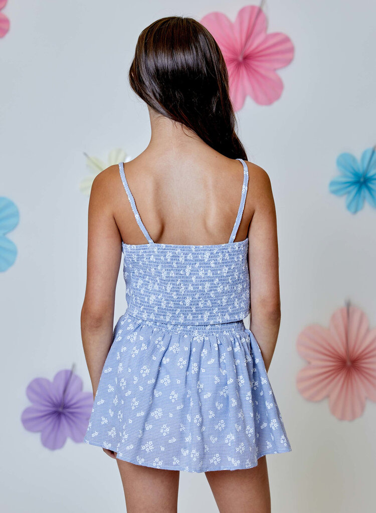 Design History Blue Floral Skort