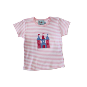 The Smiley Crab Pink Stripe Castle Shirt