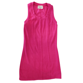 Tenly Dragonfruit Ribbed Tank Dress
