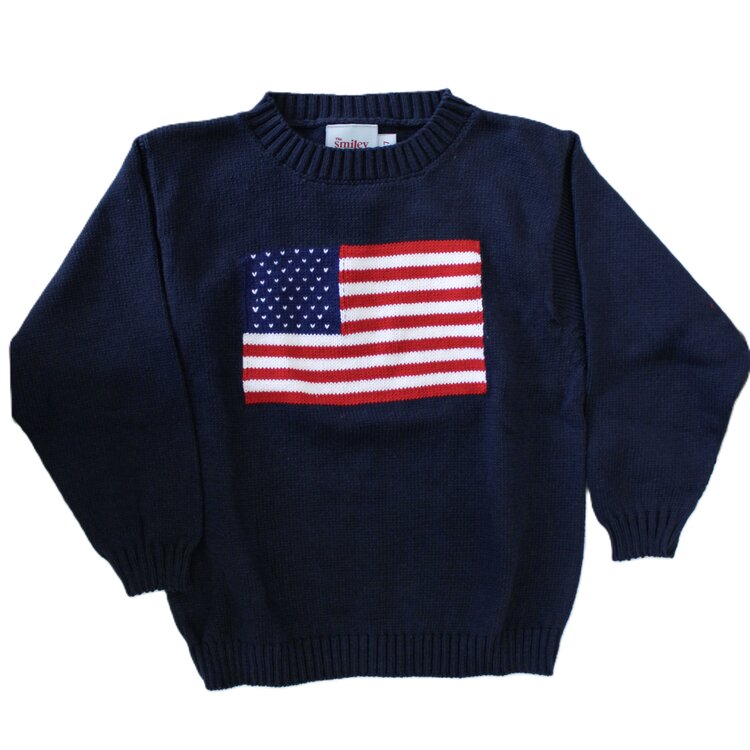 The Smiley Crab Navy Flag Sweater