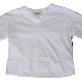Tenly BOXY V NECK HEM TEE