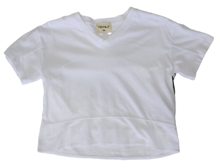 Tenly BOXY V NECK HEM TEE