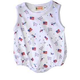 Luigi Kids Boy Patriotic Print Bubble
