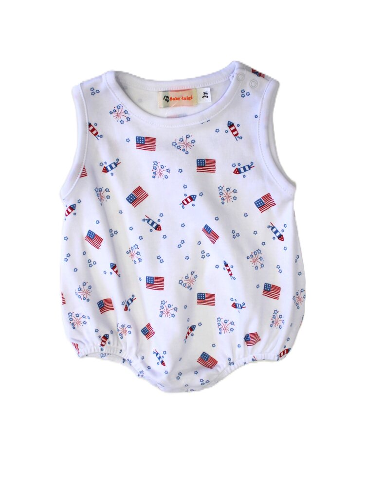 Luigi Kids Boy Patriotic Print Bubble
