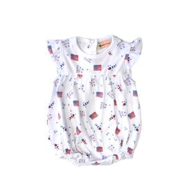 Luigi Kids Flutter Sleeve Patriotic Print Bubble