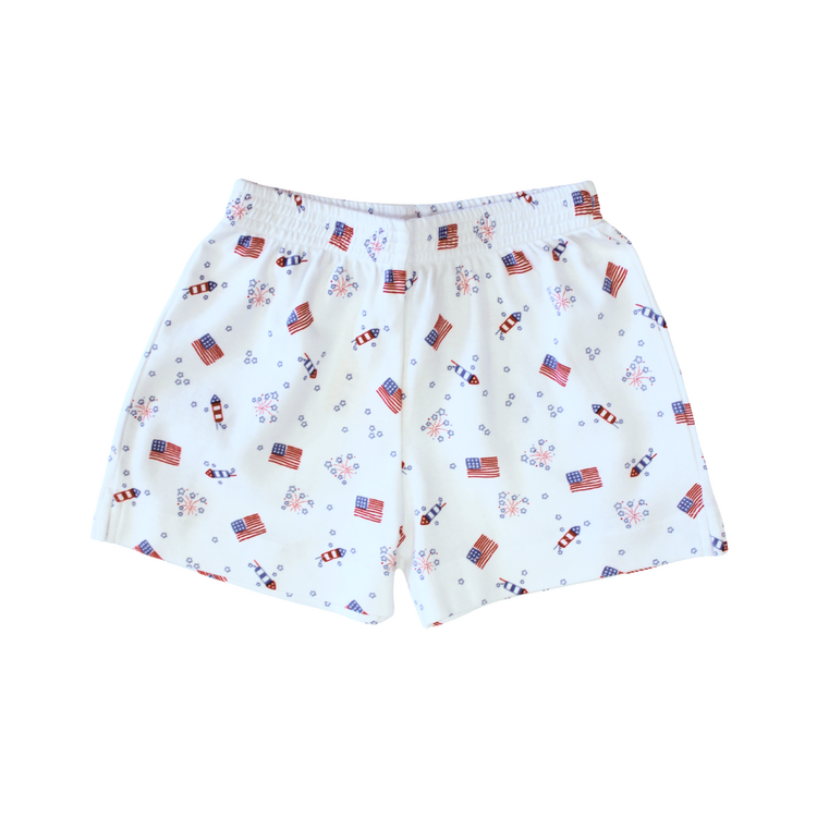 Luigi Kids Patriotic Print Shorts