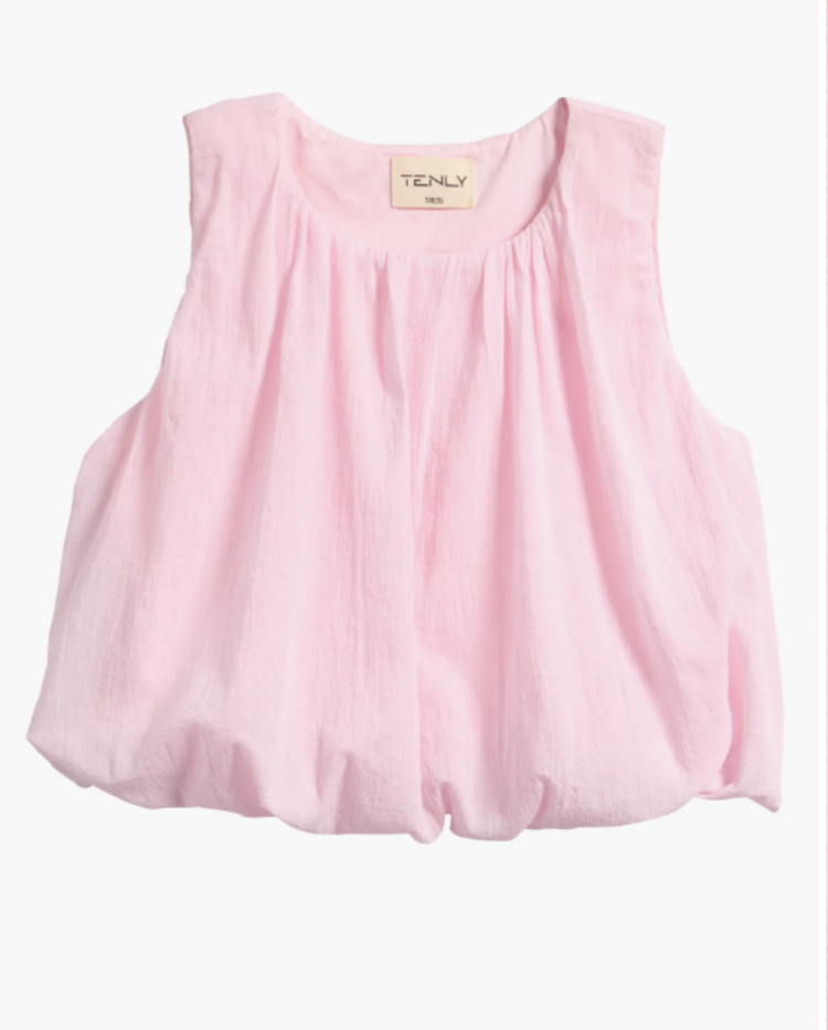 Tenly Pink Guave Grecian Bubble Top