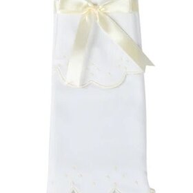 Proper Peony Scalloped Dot Bib And Burb Cloth Set