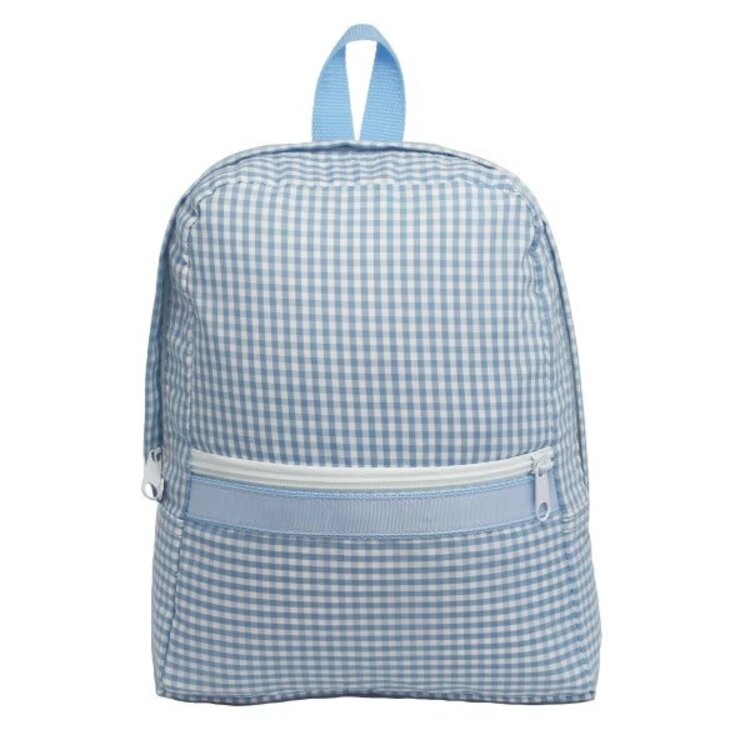 Mint Blue Gingham Backpack