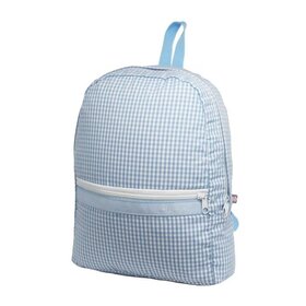 Mint Blue Gingham Backpack