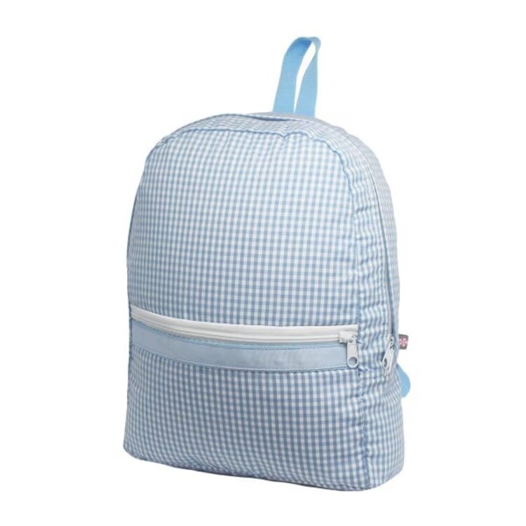 Mint Blue Gingham Backpack