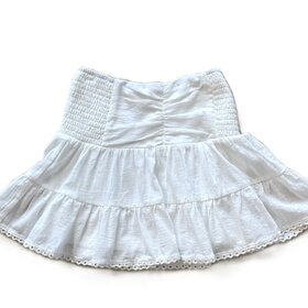 Tenly White Gauze Peasant Skirt