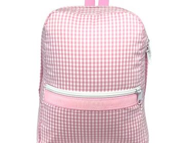 Mint Pink Gingham Backpack