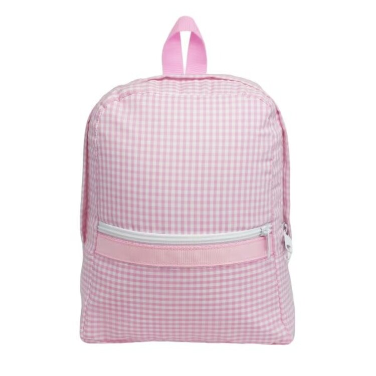 Mint Pink Gingham Backpack
