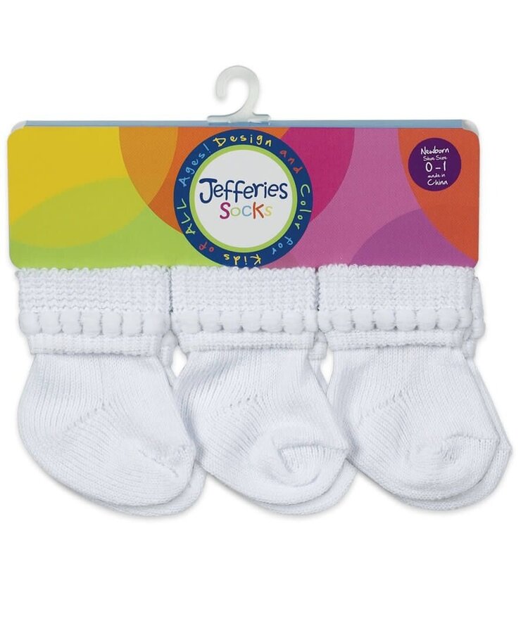 Jefferies Socks White Pom Pom 6 Pack
