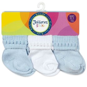 Jefferies Socks Blue & White Pom Pom 6 Pack