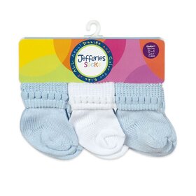 Jefferies Socks Blue & White Pom Pom 6 Pack