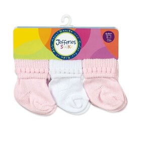 Jefferies Socks Pink & White Pom Pom 6 Pack