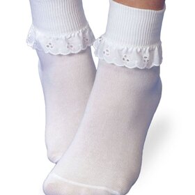 Jefferies Socks Eyelet Ruffle Sock