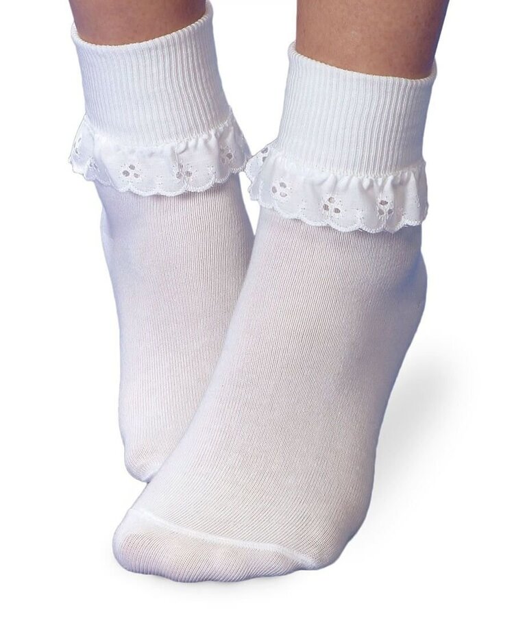 Jefferies Socks Eyelet Ruffle Sock