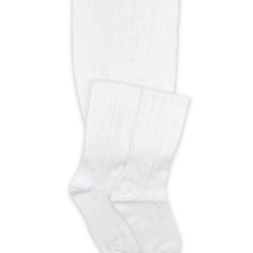 Jefferies Socks White Cable Tights