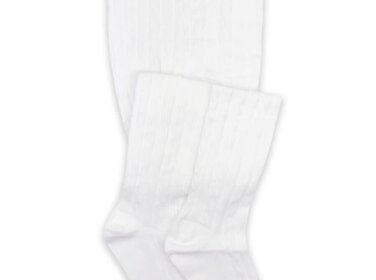Jefferies Socks White Cable Tights