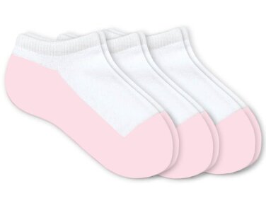 Jefferies Socks White/Pink Sport 3-Pack