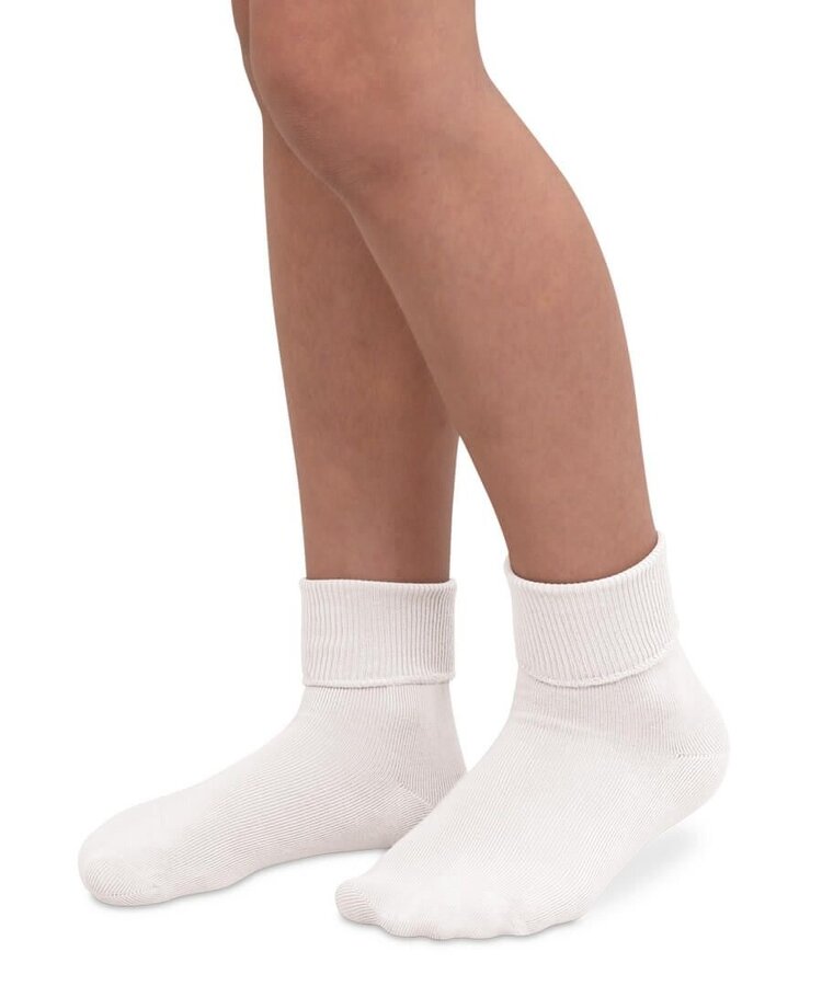 Jefferies Socks White Seamless Turn Cuff