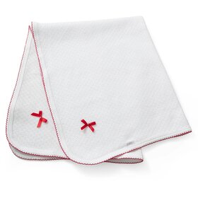 Paty Red Trim Blanket