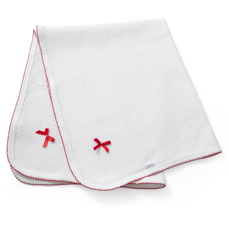 Paty Red Trim Blanket