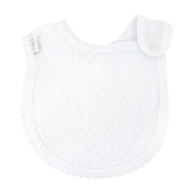 Paty White Shoulder Snap Bib